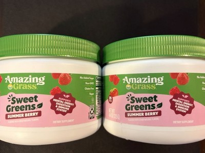 Amazing Grass Sweet Green Superfood Powder Summer berry 25 Serv. 02/27   Pack