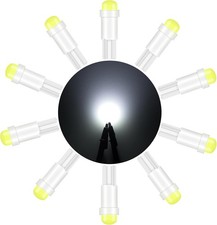 10pcs T5 LED Bulbs Bright Blue 12V Replacement for 74 73 37ll 2721 2723 -White