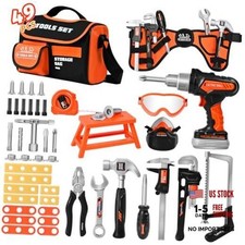Kids Tool Set 49 PCS, Portable Tool Bag with Battery Powered 49 PCS Tool Bag