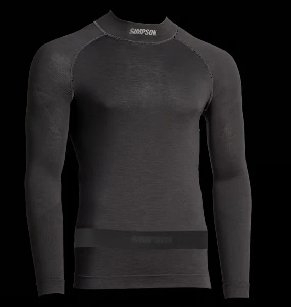 Simpson Racing 20193VK Pro Fit Base Layer - Top (Only) - Adult 4X - Black