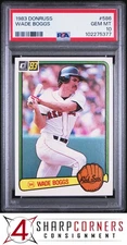 1983 DONRUSS #586 WADE BOGGS RC RED SOX HOF PSA 10
