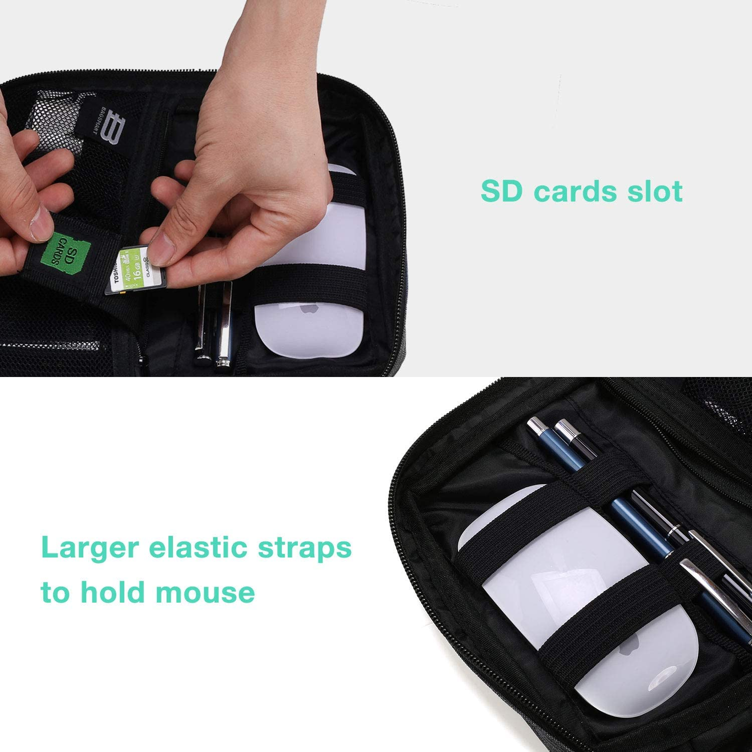 Electronics Organizer Travel Case, Small Travel Cord Organizer Bag