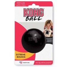 Dog Toy Extreme Ball Extra Durable Puncture Resistant Black Rubber 3" Bouncer