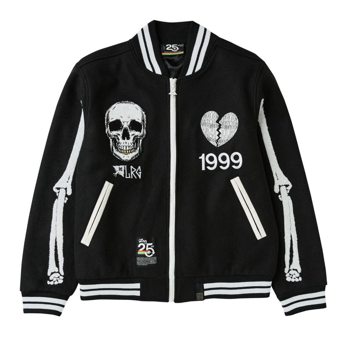 NWT LRG x Dead Serious 99 Bones Varsity Jacket Black | eBay NWT LRG x Dead Serious 99 Bones Varsity Jacket Black | eBay