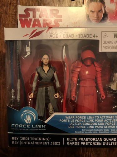 Star Wars Force Link 3.75" Rey Jedi Training & Elite Praetorian Guard Twin Pack - Picture 2 of 4