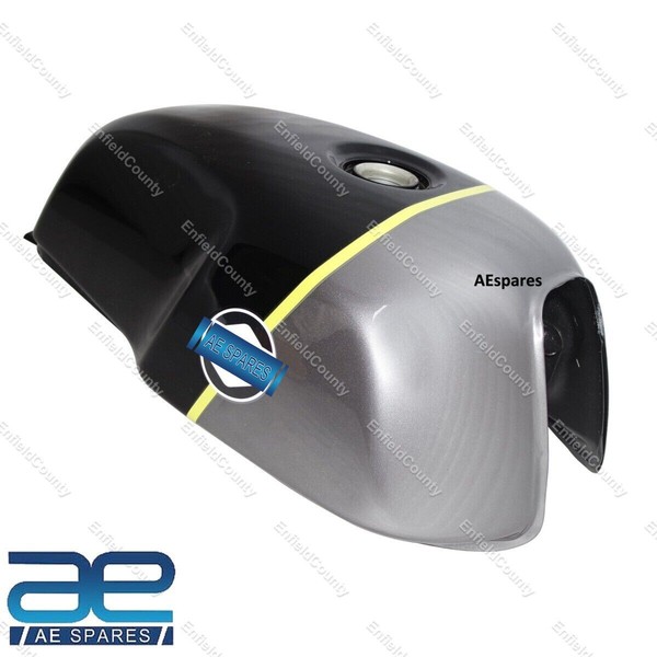 AEspares Royal Enfield GT Continental 650 Benzin Kraftstofftank Schwarz Stahl-image