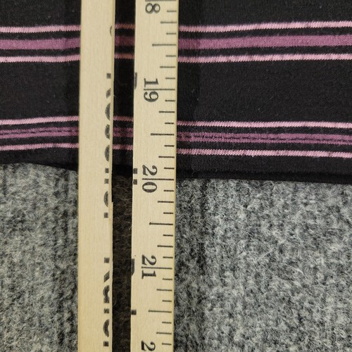Vans Shirt Women's Large Black Pink Striped Off The Wall Crew Neck Short Sleeve - Picture 12 of 14