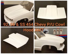 Lexs Scale Modeling Resin Cowl Hood For 92 96 454 Ss Chevy Pu Amt 125.