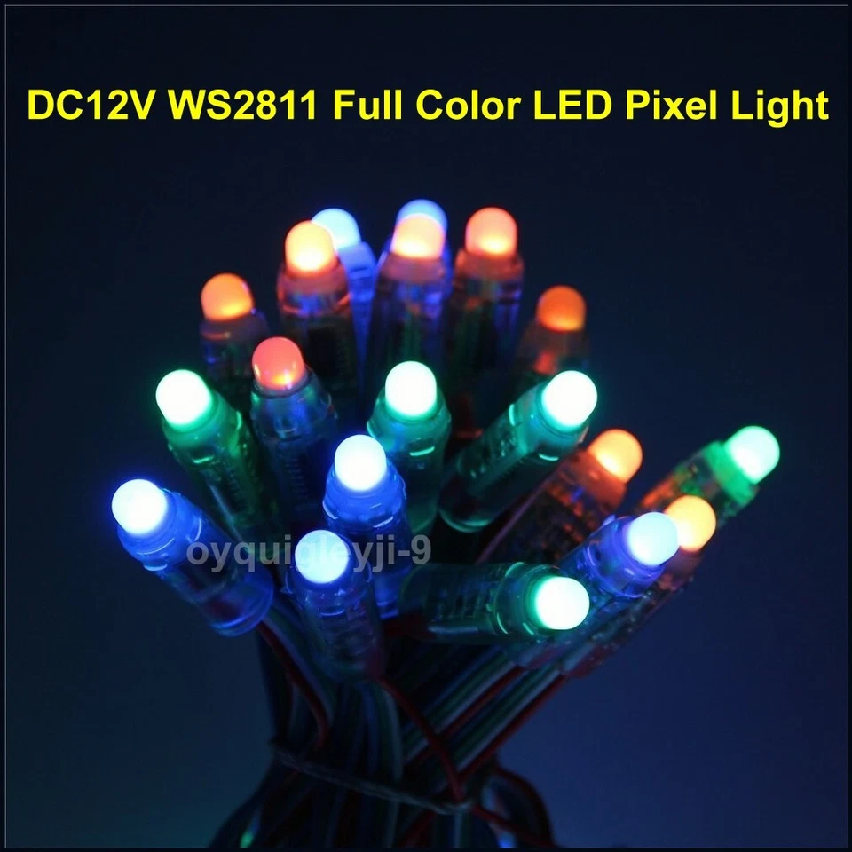 WS2811 IC RGB Full Color 12mm Pixels digital Addressable 12V Dream Color LED Pix - image 4 of 4