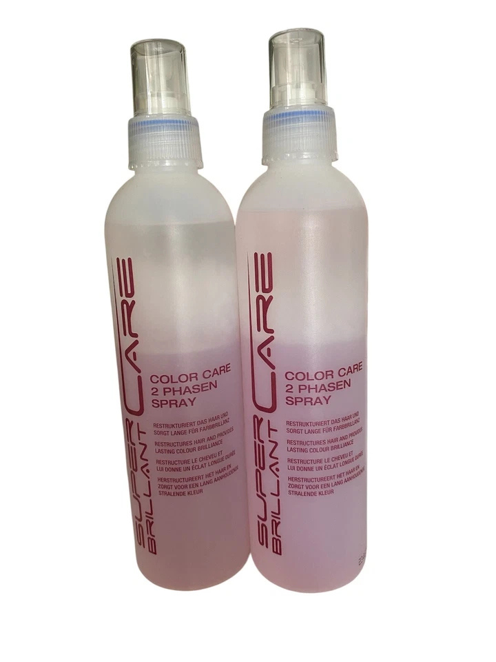 2x HairHaus Super Brillant Care Color Care 2 Phasen Spray 250ml Neu (458)