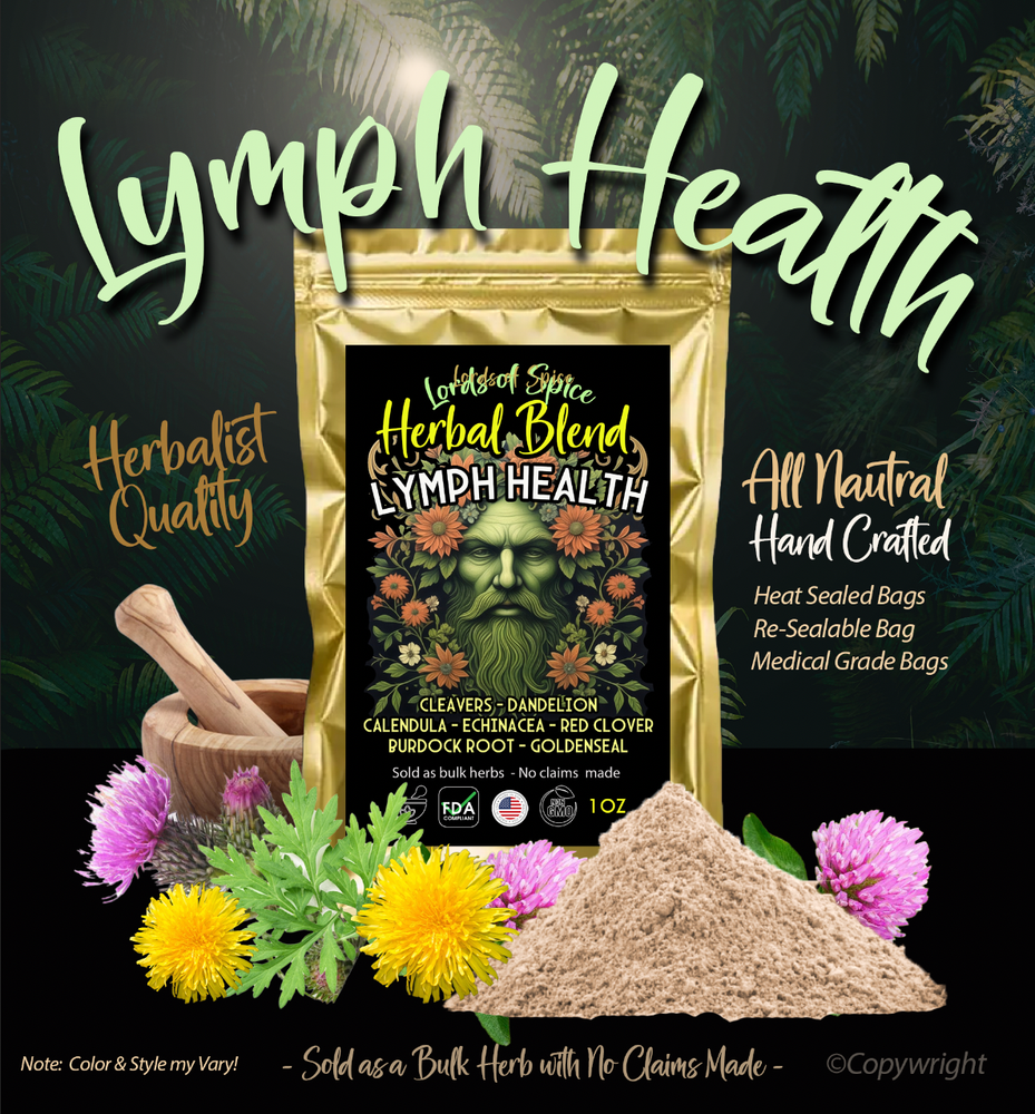 Lymph Health - Lymphatic System Health - Pure Herbal All Natural Safe - USA