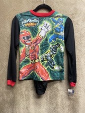 Vintage 2002 Power Ranger Youth Pajamas Size 12 Toys R Us Tag