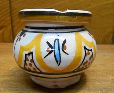 South American Art Pottery 2 Piece Ashtray - 2 1/2" Tall
