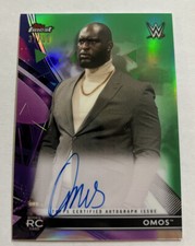 2021 Topps Finest WWE OMOS  Green Refractor On Card AUTO RC 37/99
