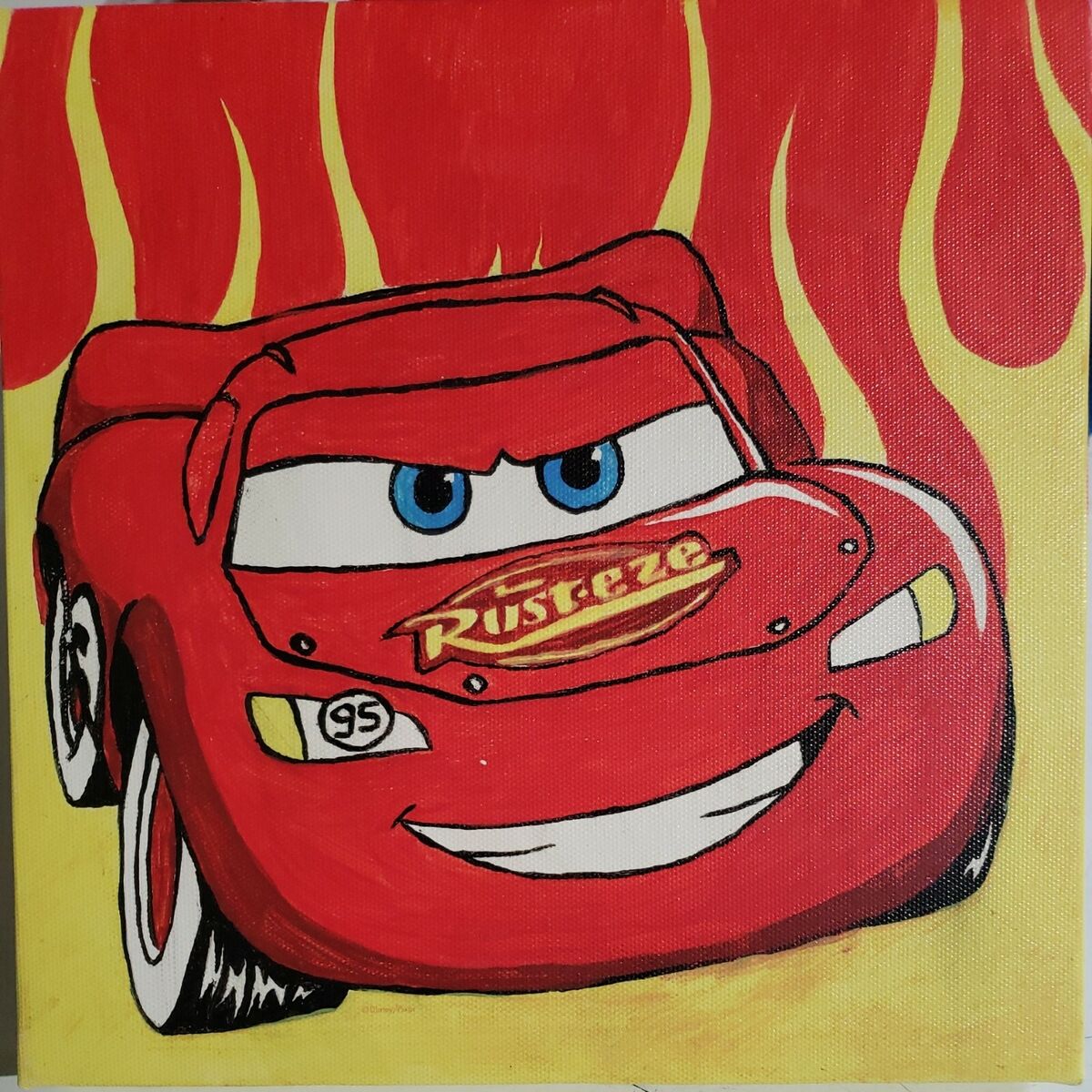 Canvas print Cars - Lightning Mcqueen Sideshot