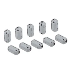 7mm Ferrite Cores Ring Clip-On RFI EMI Noise Suppression Cable Clip, Grey 10pcs