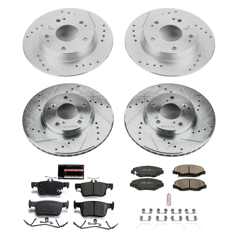 Power Stop 1-Click Z23 Evolution Sport Brake Kit for 16-21 Honda Civic Foto 2 de 2