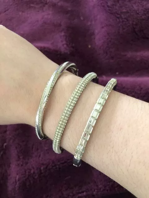 Swarovski bangles silver store