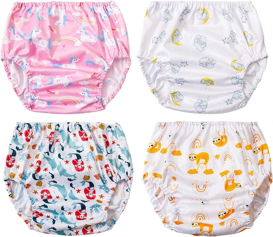 Cuteness Meets Convenience - Capas de fraldas impermeáveis para meninas tamanho 5T (4 peças) - Imagem 3 de 4