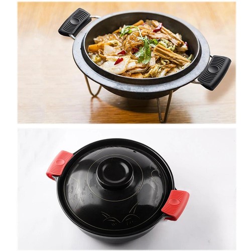 2pcs Silicone Anti-scald Pot Handle Grip Cover Anti-slip Heat Resistant Pot Clip - Picture 15 of 26