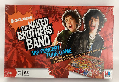 Nickelodeon The Naked Brothers Band VIP Concert Tour Board Game 2008 Hasbro New