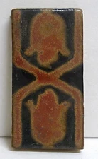 Vintage American Encaustic Border Tile Tulips