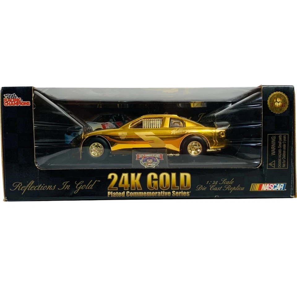 Chevy Kelloggs 50 Aniversario NASCAR Racing Champions Chapado en Oro 24K Nº 5 De Colección Foto 2 de 4