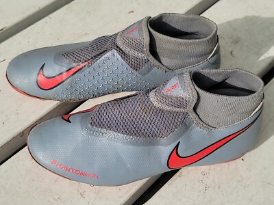 Nike Phantom VSN Ghost Soccer Cleats Grey/Red Men's Size 8.5 GUC
