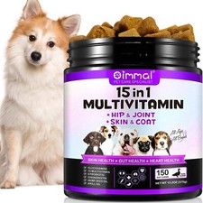 15-in-1 Dog Multivitamin Supplements with Glucosamine Probiotics Natural ...