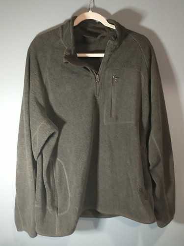 Field & Stream Jacket Extra Large Dark Gray Fleece Quarter Zip