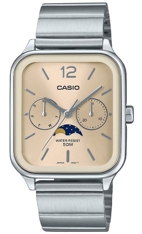 【新品・未使用】CASIO STANDARD MENS MTP-M305D Casio Analog MTP-M305D-7A2V Moonphase Quartz Men's Watch