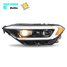 W/Bulbs Headlights For 2019-2022 Volkswagen Jetta LED Projector Driver Left Side