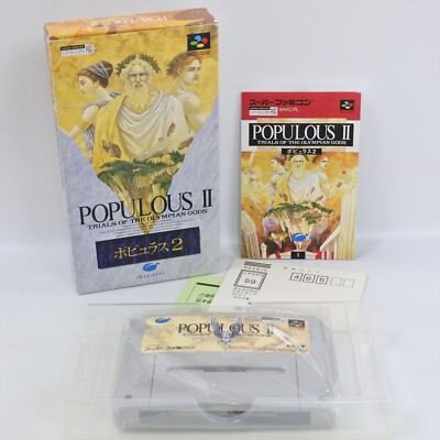 POPULOUS II 2 Super Famicom Nintendo 7343 sf