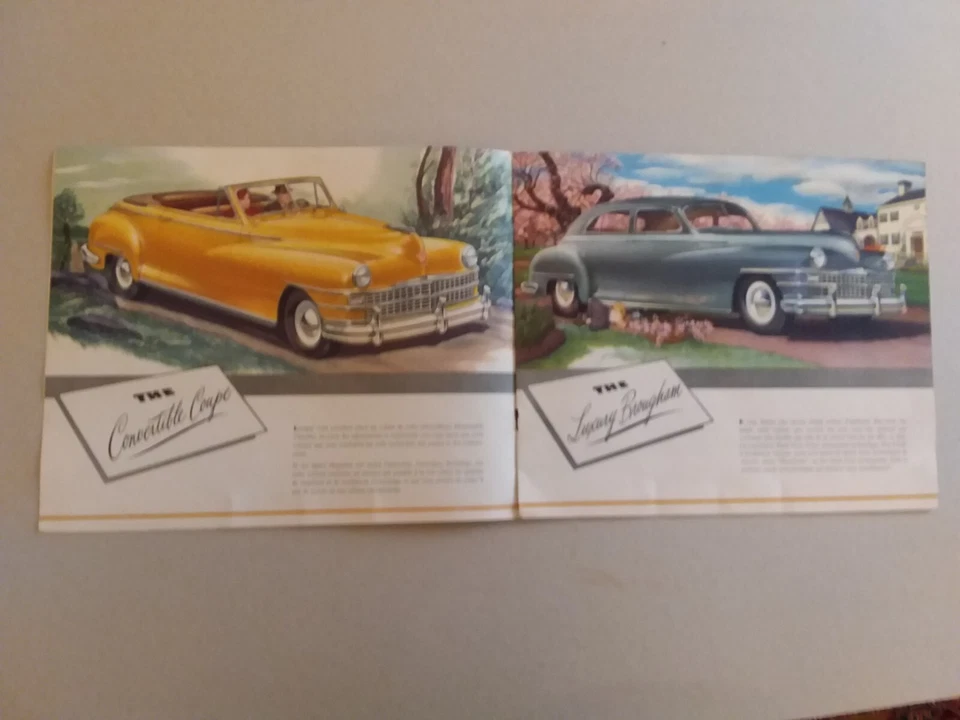 1946 THE BEAUTIFUL CHRYSLER ORIGINALE BROSHURE CON I MODELLI DELL'EPOCA - Immagine 2 di 4