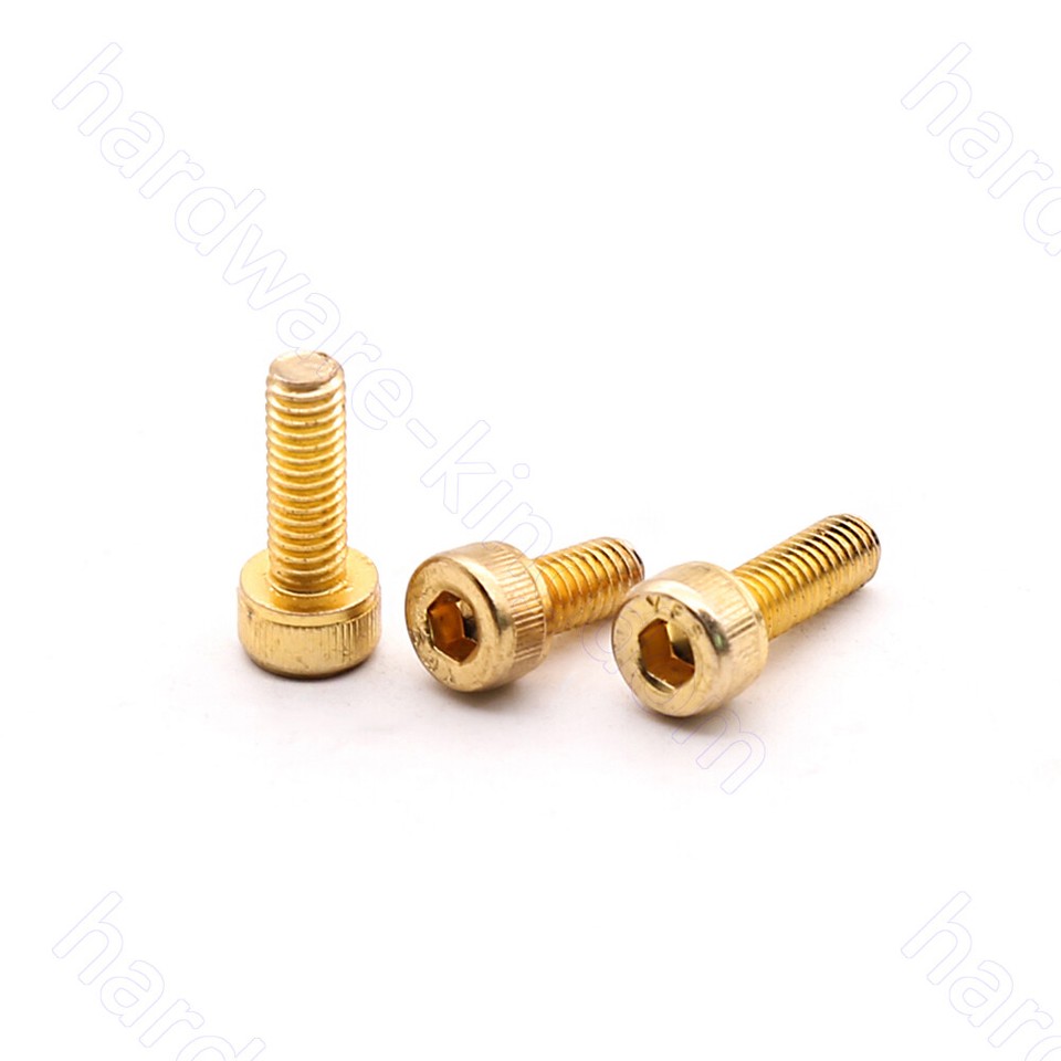 Metric Countersunk Allen Key Socket Screws - 12.9 Grade Steel (M2, M2.5, M3, M4, M5) Gold Titanium