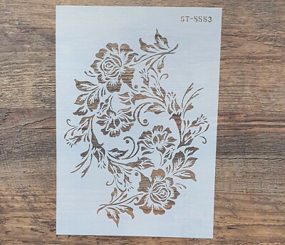 Schablone Floral Blumenornament Wandtattoo Vintage Malerei Stencil ST-1010182
