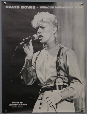 David Bowie Poster Original Von Jeffrey A Blake Serious Moonlight Tour 1984 #1