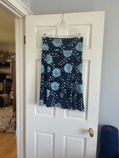 Lularoe blue and aqua L large A-line skirt beautiful lovely excellent condition