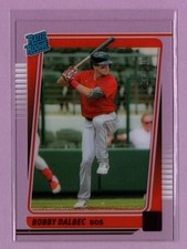 2021 Chronicles BOBBY DALBEC Clearly Donruss #16 Rated Rookies RC RED #/100