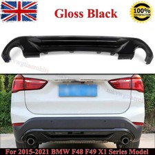Gloss Black AC Style Rear Diffuser Dual Exhaust For BMW X1 F48 F49 2015-2021 UK
