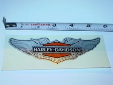 HARLEY DAVIDSON WINGS VINTAGE 1970's WINDOW MOTORCYCLE STICKER DECAL 2"x 6"