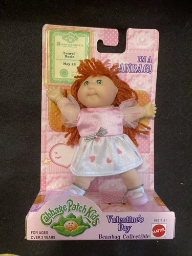 Vintage 1998 Cabbage Patch Kids Valentines Day Collectible Doll Mattel 5”NEW