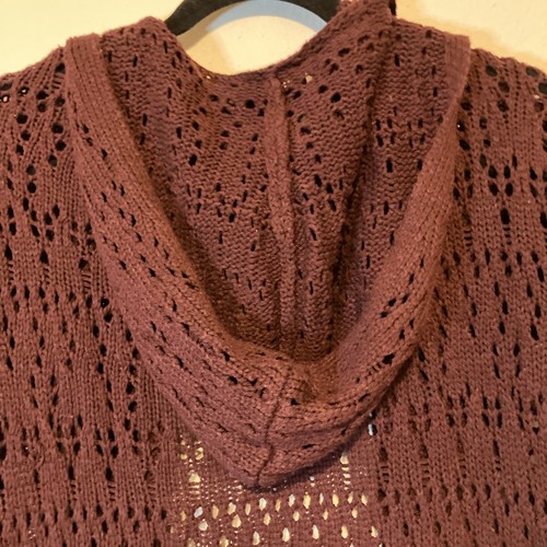 maglione medio maglia rossa riscatto rosso bordeaux donna maglia lunga cardigan aperto - Foto 6 di 7