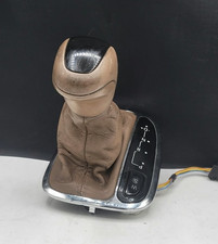 W203 C230 C240 C320 C32 Shift Knob Boot Gear Indicator Chrome Bezel Brown
