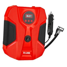 Tire Inflator Portable Air Compressor Tire Air Pump for Car Tires - Car Red