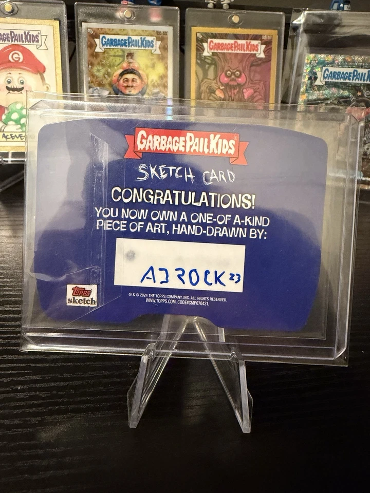 Garbage Pail Kids Adam Bomb Shaped Sketch Card - Image 2 of 2