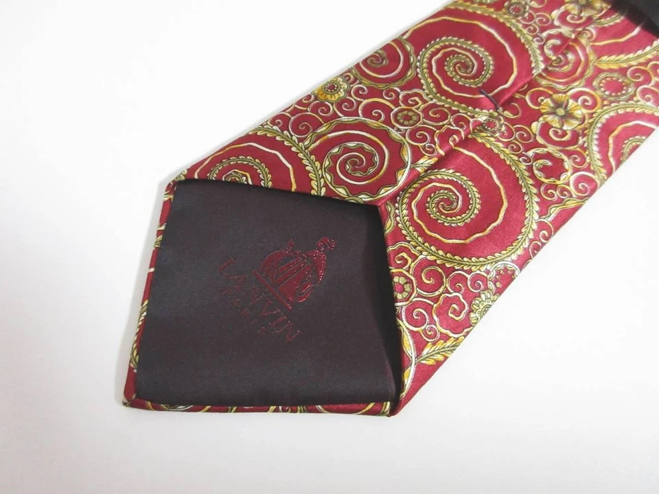 Corbata de lujo LANVIN para hombre unisex TODA SEDA 100 multicolor preciosa L322 Foto 2 de 3