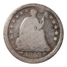 1853 Arrows Seated Liberty Half Dime 5c US Coin 90% Silver Liberty Wreath