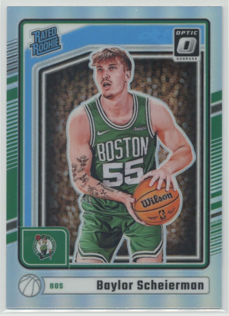 Baylor Scheierman 2024-25 Donruss Optic Silver Holo Prizm RC Rated Rookie #263