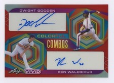 Dwight Gooden Ken Waldichuk Auto /35 2022 Leaf Vivid Colorful Combos Autograph
